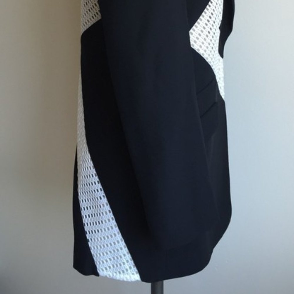 NWT! Versace Black & White Silk Crepe Jacket - Picture 4 of 5